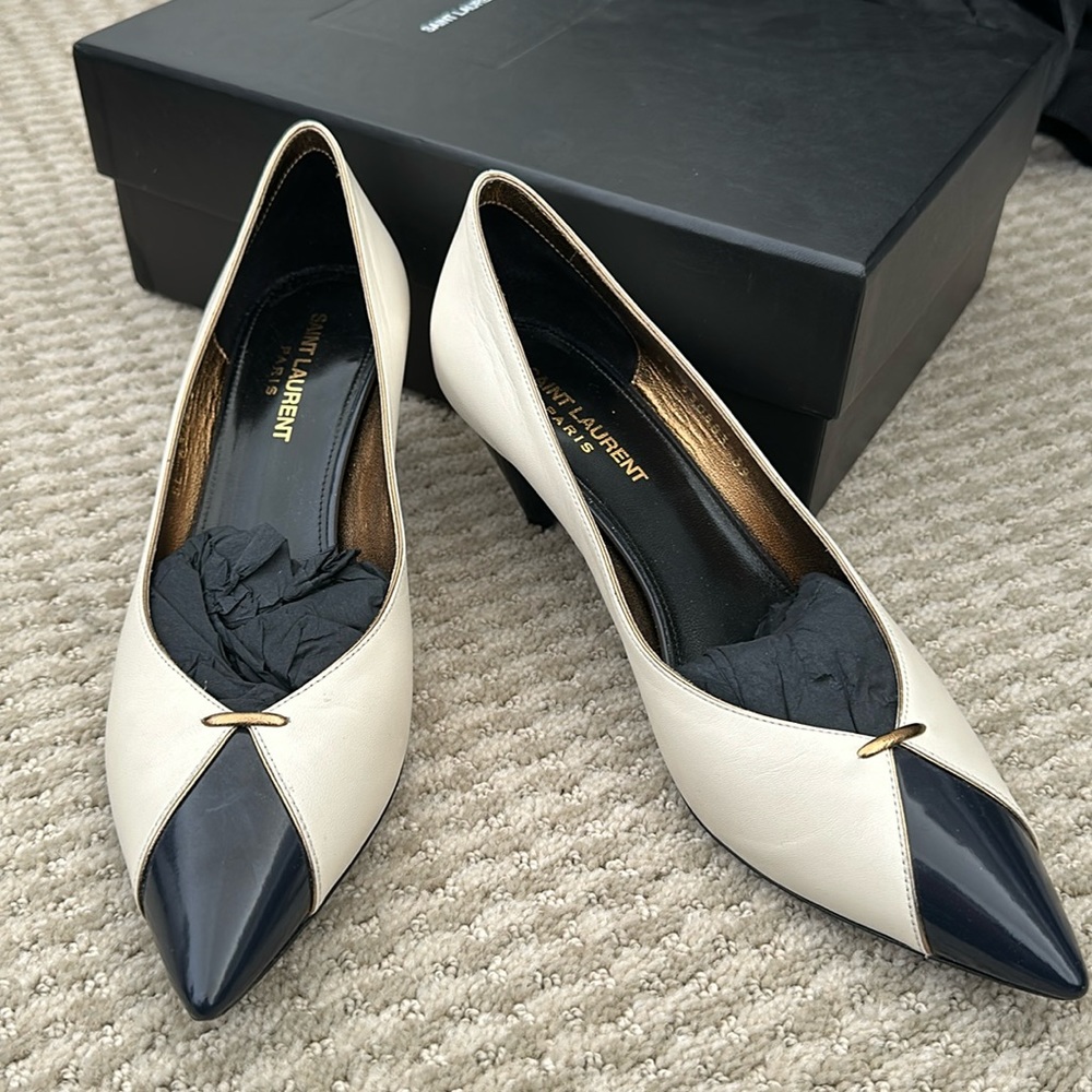 Saint Laurent Lola 55 Lace Pump